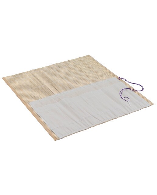 Porta-pincéis de bambu bege 1