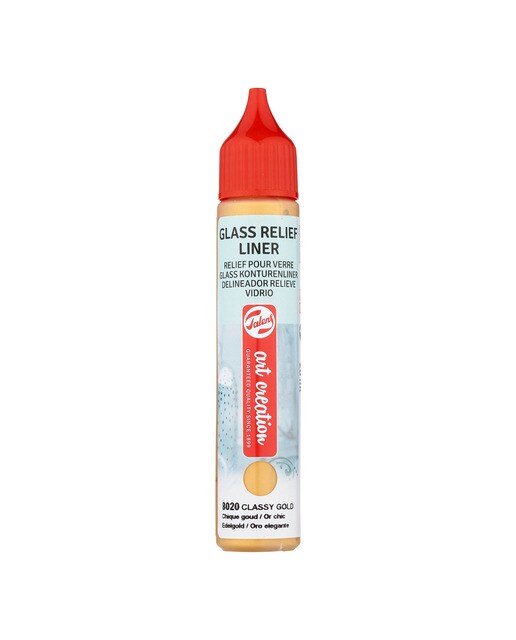 Tubo de Tinta Delineador de Relevo para Vidro, 28 ml - Dourado Elegante Ouro-1