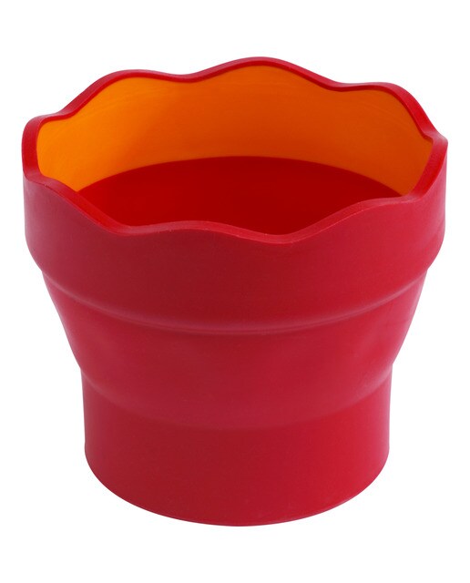 Vaso Plegable para agua Clic&Go Rojo Faber-Castell 2