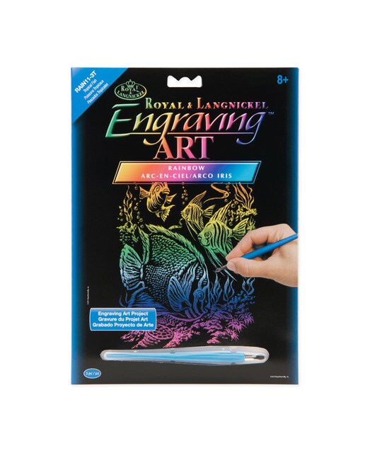 Imagem 0 de Folhas pretas, Engraving Art Arcoiris desenhos tropicais Royal & Langnickel