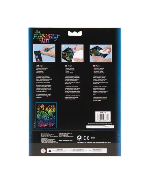Folhas pretas, Engraving Art Arcoiris desenhos tropicais Royal & Langnickel 2
