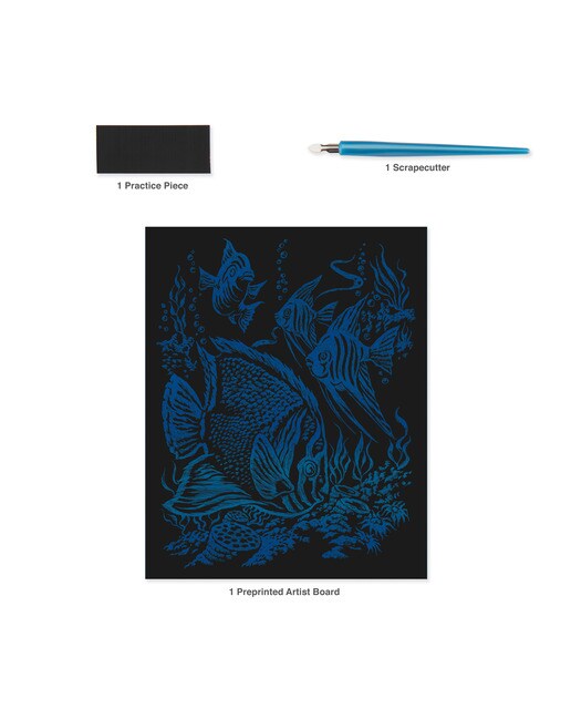 Folhas pretas, Engraving Art Arcoiris desenhos tropicais Royal & Langnickel 5