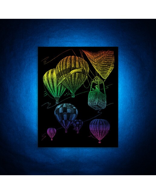 Folhas pretas Engraving Art Arcoiris desenhos Globos aeroestáticos Royal & Langnickel 4