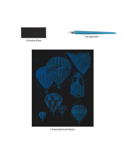 Folhas pretas Engraving Art Arcoiris desenhos Globos aeroestáticos Royal & Langnickel 5