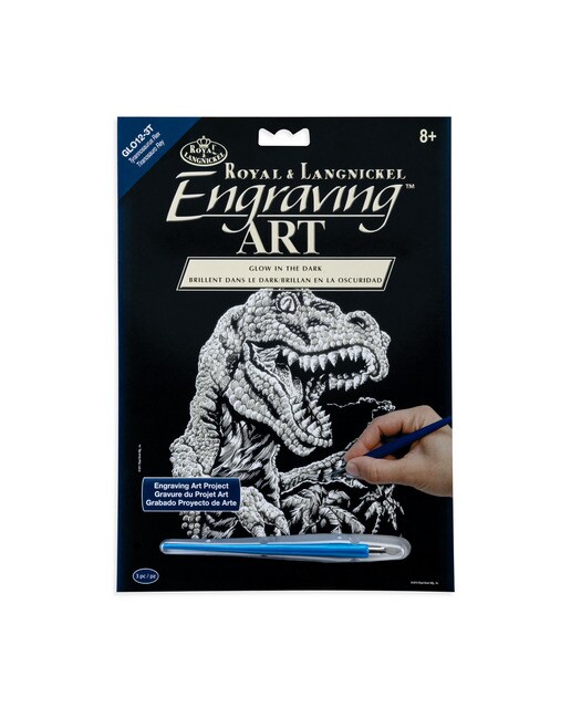 Imagem 0 de Folha preta Engraving Art desenho brilho no escura Tyrannosaurus Rex Royal & Langnickel