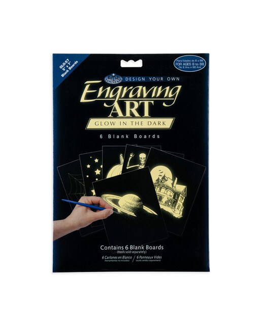 Imagen 0 de Lámina grabado Engraving Art brillo en la oscuridad dibujo Planetas Royal & Langnickel