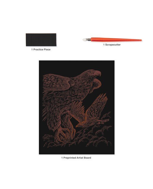 Lámina grabado Engraving Art Cobre dibujo Halcones Royal & Langnickel Cobre-5