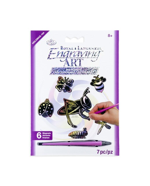 Imagem 0 de Folhas pretas Engraving Art magnetico desenho Bichos felizes Royal & Langnickel