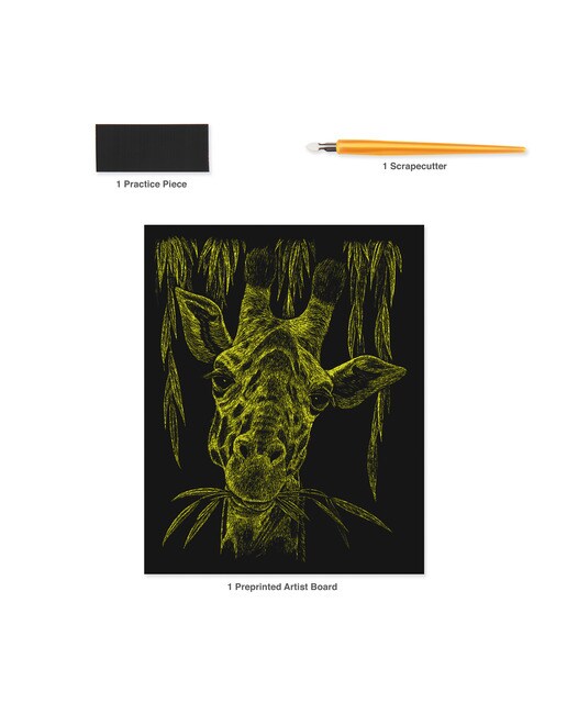 Lámina grabado Engraving Art oro dibujo Jirafa Royal & Langnickel Oro-5