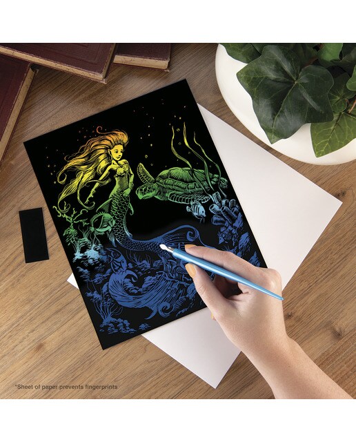 Engraving art RAIN28 desenho sereia Royal Langnickel cor do arco-íris 3