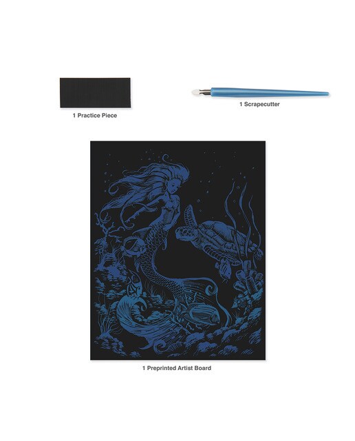 Engraving art RAIN28 desenho sereia Royal Langnickel cor do arco-íris 5