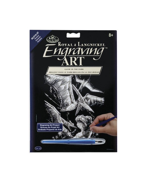 Engraving art GLO15 dinossauros Royal Langnickel brilho no escuro 1