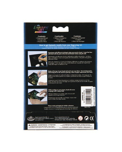 Engraving art RAIN28 mini borboletas Royal Langnickel cor do arco-íris 2