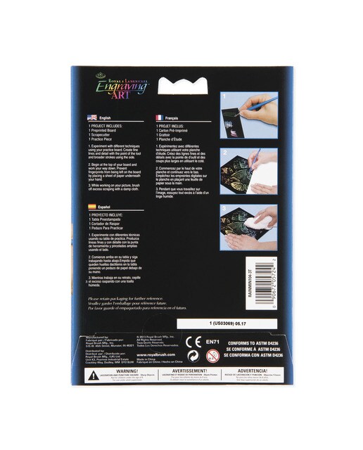 Engraving art RAIN28 mini tucano Royal Langnickel cor do arco-íris 2