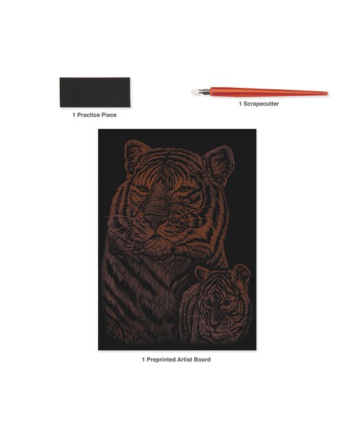 Engraving art RAIN28 mini tigre Royal Langnickel cobre 4