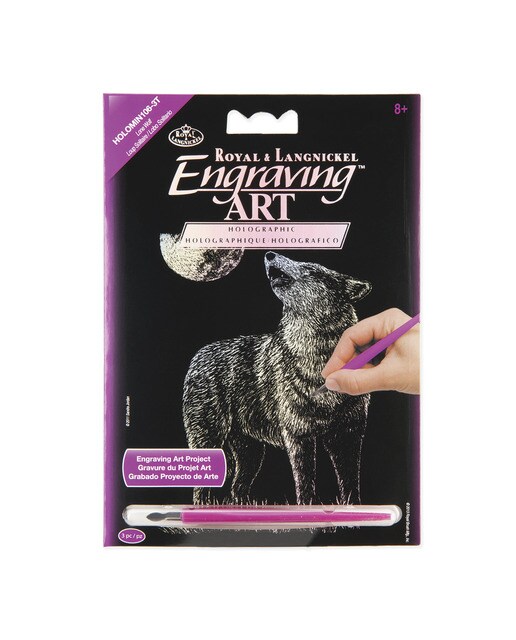 Imagen 0 de Engraving art HOLOMIN-106 lobo solitario Royal Langnickel color holográfico