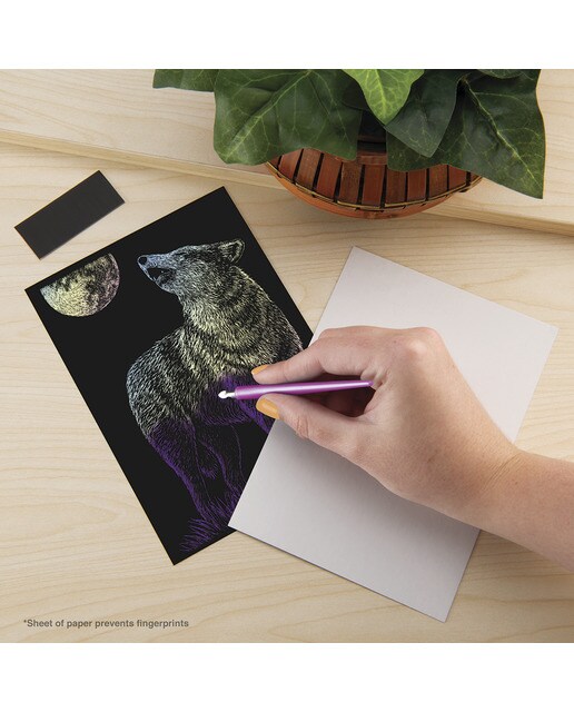 Engraving art HOLOMIN-106 lobo solitário Royal Langnickel cor holográfica 3
