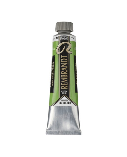 Tubo de Tinta de Óleo, 40 ml - Verde Permanente Médio Verde-1