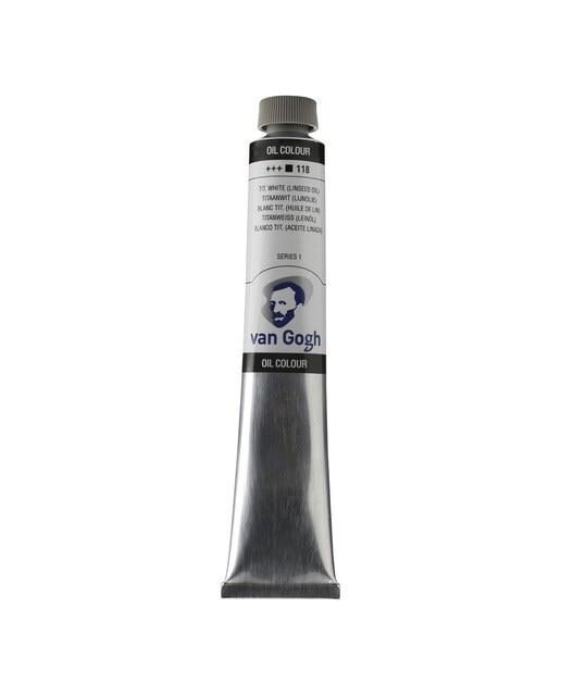 Tubo de Tinta de Óleo em Óleo de Linhaça, 60 ml - Branco Titânio 1