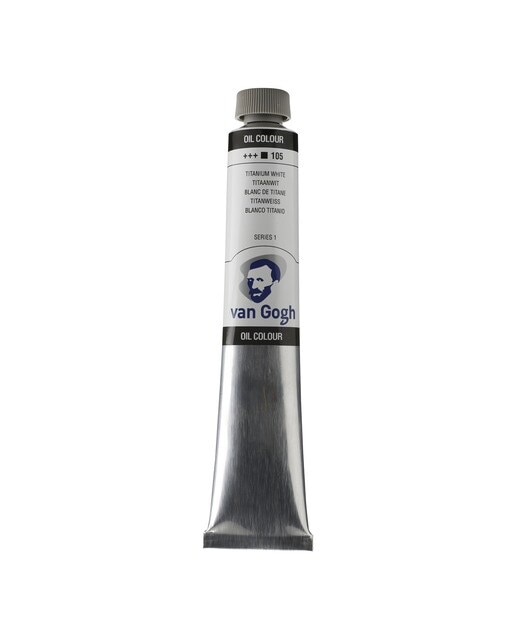 Tubo de Tinta de Óleo em Óleo de Cártamo, 60 ml - Branco Titânio 1