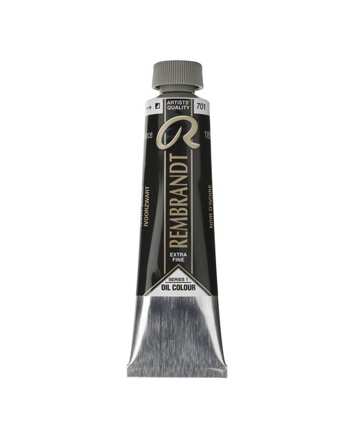 Tubo de Tinta de Óleo 40 ml - Preto-Marfim Preto-1