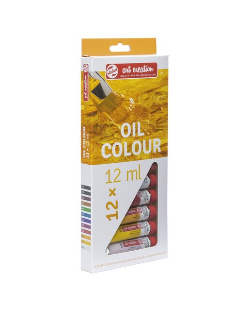 Set de Doce Tubos de Oleo Artcreation de 12 Ml Varios Colores Artcreation Amarillo Amarillo-1