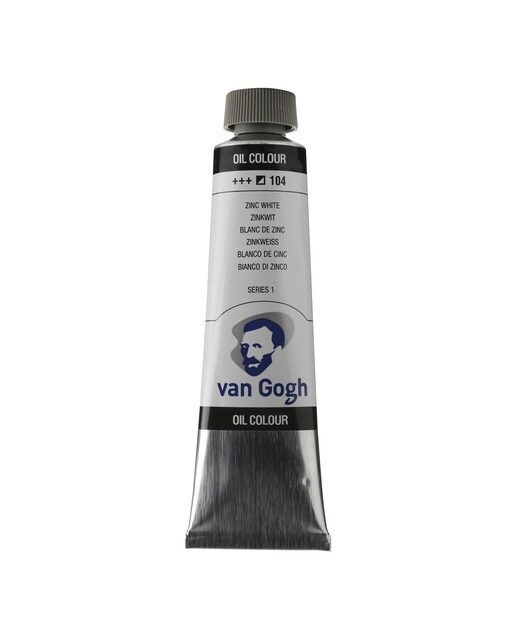 Tubo de Tinta de Óleo em Óleo de Cártamo, 40 ml - Branco Zinco 1