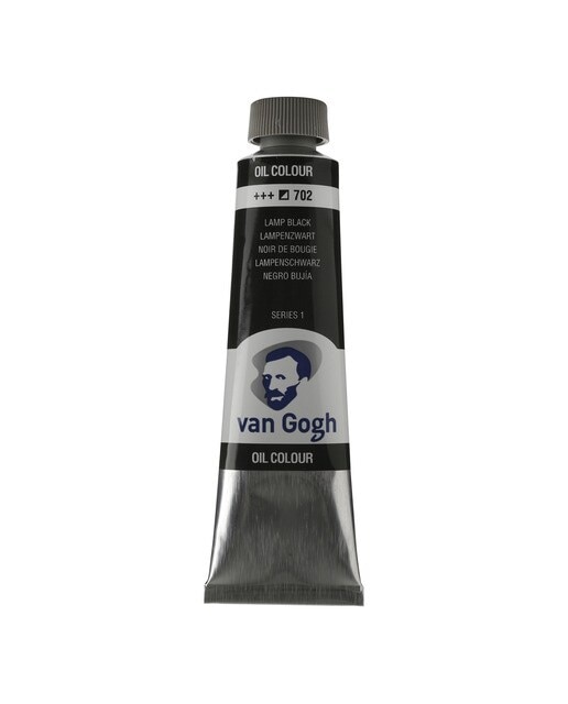 Tubo de Tinta de Óleo 40 ml - Preto Vela 1