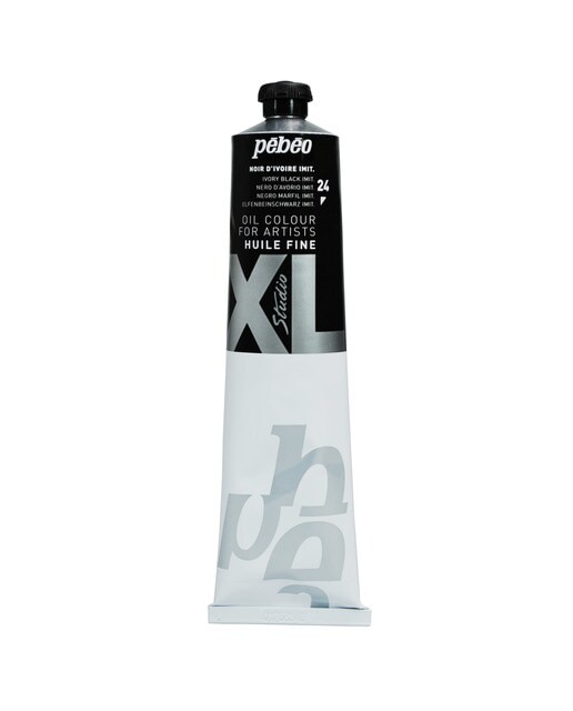 Tubo de Óleo Fino XL 200 ml - Preto de Marfim Preto-1
