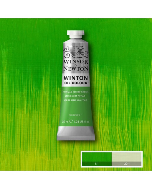 Tubo Oleo Winton 37ml Winsor&Newton Amarillo Ftalo Verdoso Amarillo-2