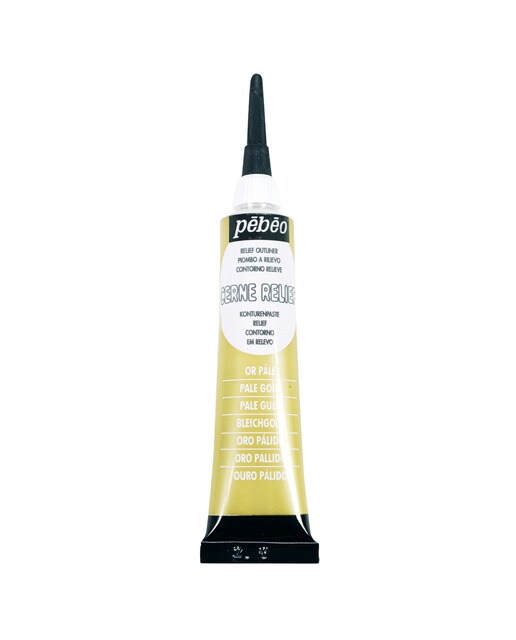 Tubo Cerne Relevo para Criar Contornos Serve para Conter Líquidos 20 mm - Ouro Pálido 1