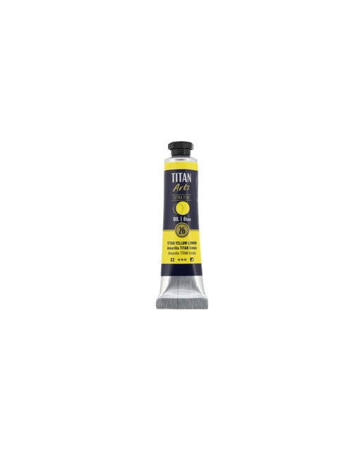 Tubo de pintura al óleo extra fine 20ml TITAN Arts amarillo limón Amarillo limón-1