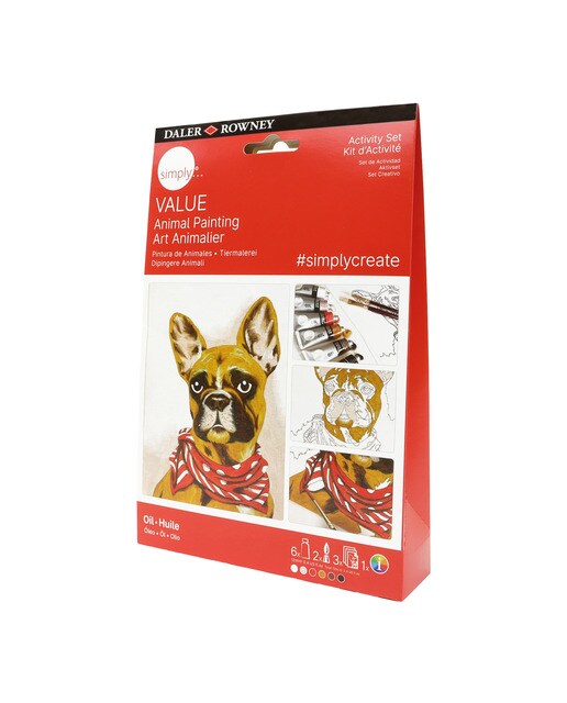 Conjunto de atividades óleo temática animais Simply Daler-Rowney Multicolor-1