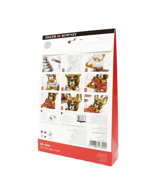 Conjunto de atividades óleo temática animais Simply Daler-Rowney Multicolor-3