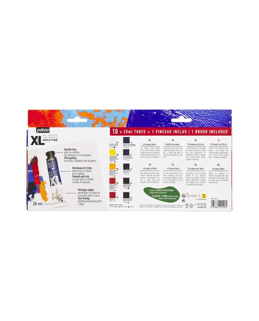 Pack Oleo XL 10 tubos 20ml surtidos con brocha Pebeo 2