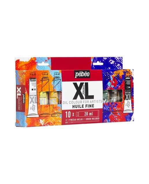 Pack Oleo XL 10 tubos 20ml surtidos con brocha Pebeo 4