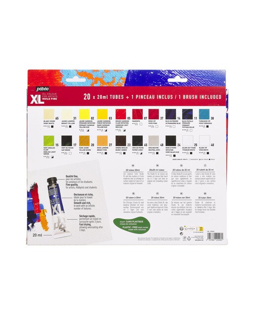 Pack Oleo XL 20 tubos 20ml surtidos con brocha 2