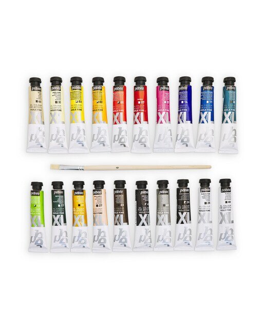 Pack Oleo XL 20 tubos 20ml surtidos con brocha 3