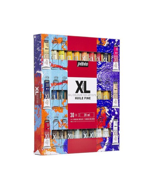 Pack Oleo XL 30 tubos 20ml surtidos con brocha Pebeo 4