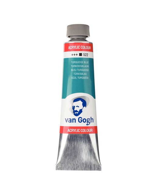 Tubo de Tinta Acrílica de 40 ml - Azul-Turquesa Turquesa-1