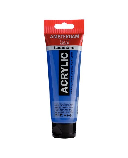Tubo de Tinta Acrílica, 120 ml - Azul Cobalto Ultramar Azul-cobalto-1