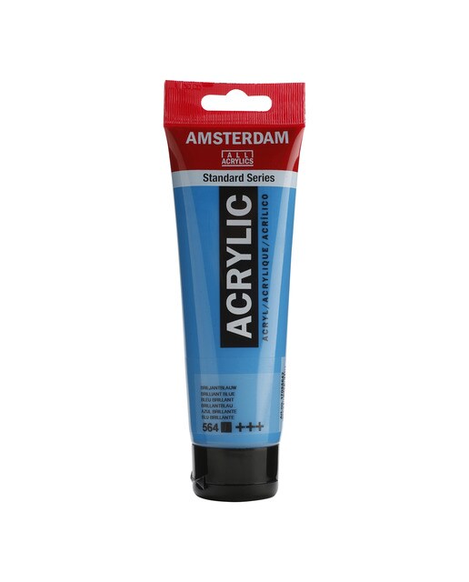Tubo de Tinta Acrílica Amesterdão Cor de 120 ml - Azul Brilhante 1
