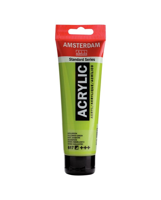 Tubo de Tinta Acrílica, 120 ml - Verde amarelo Verde / Amarelo-1