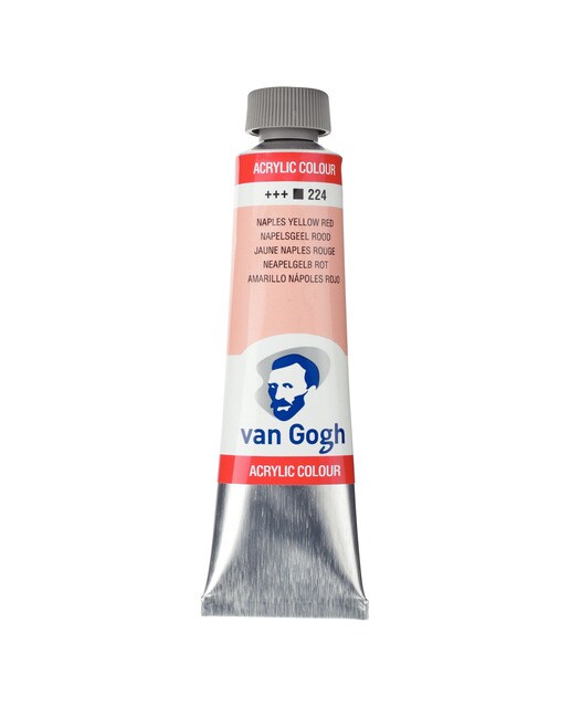 Tubo de Tinta Acrílica 40 ml - Amarelo-Nápoles/Vermelho 1