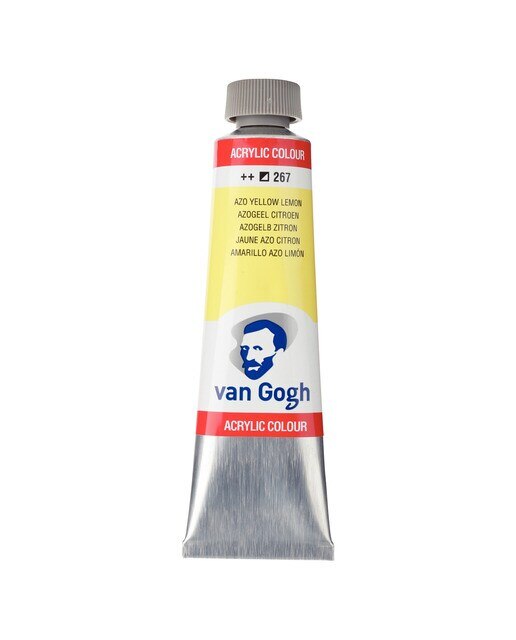 Tubo de Tinta Acrílica, 40 ml - Amarelo Azo Limão (Primário) 1