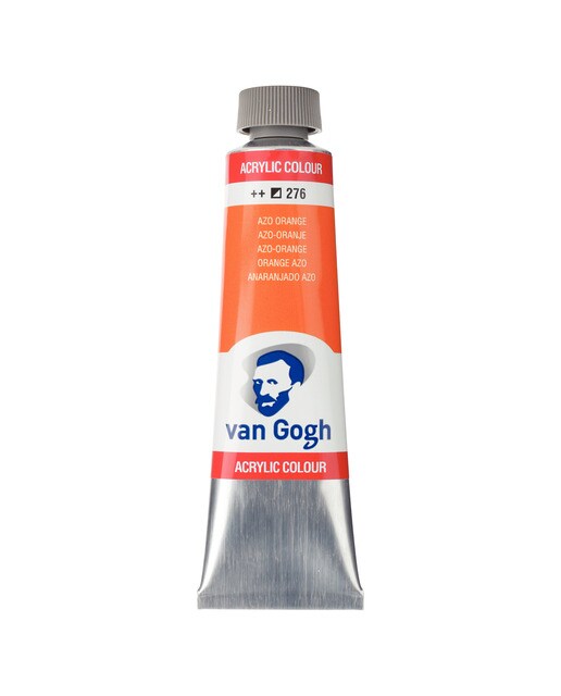 Tubo de Tinta Acrílica, 40 ml - Alaranjado Azo 1