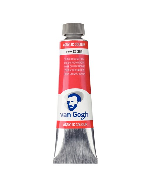 Tubo de Tinta Acrílica, 40 ml - Rosa Quinacridona 1