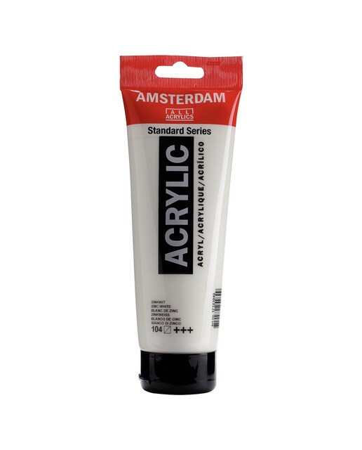 Tubo de Tinta Acrílica de 250 ml - Amarelo-Azo-Médio Branco-1