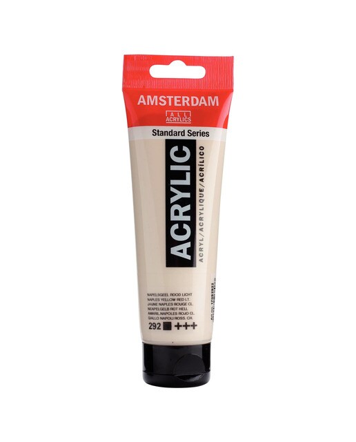 Tubo de Tinta Acrílica, 120 ml - Nápoles Vermelho Claro Amarelo-1