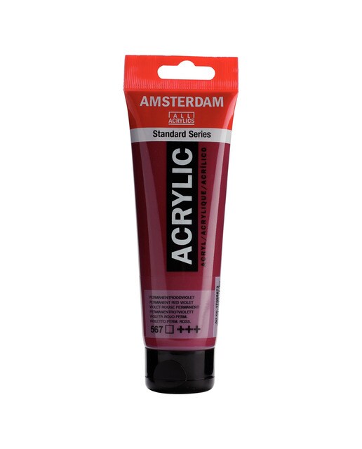 Tubo de Tinta Acrílica, 120 ml - Violeta Vermelho Permanente Violeta-1